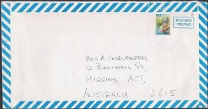 FIJI 1998 Postage Prepaid envelope uprated 31c used Suva to Australia.......Y755