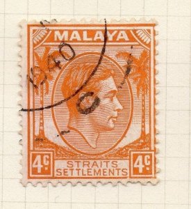 Malaya Straights Settlements 1937 Early Issue Fine Used 4c. 280848