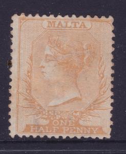 Malta a QV 0.5d yellow crown CC watermark MNG