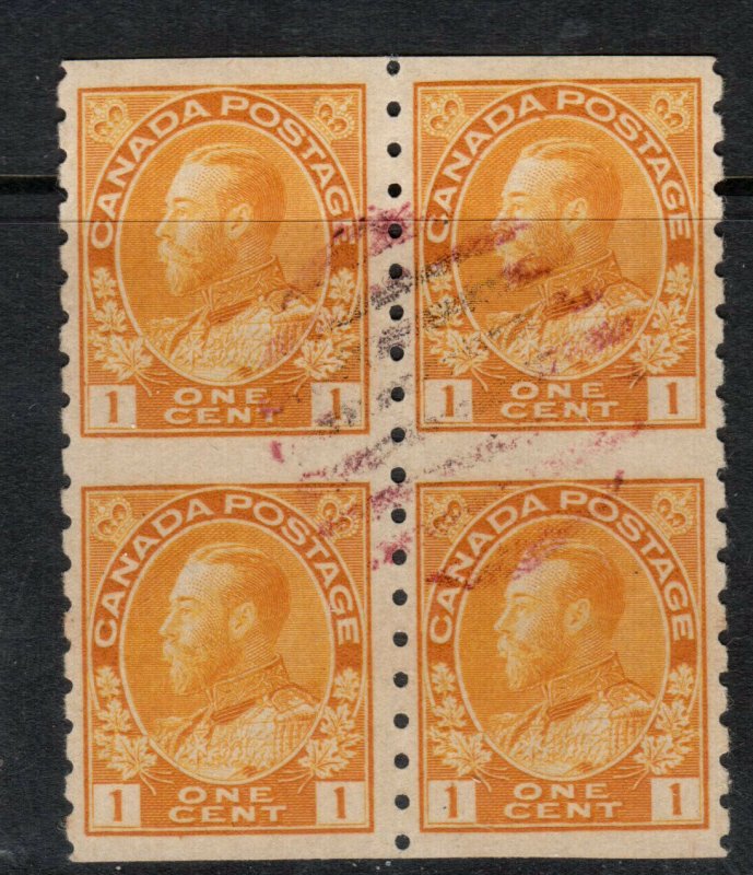 Canada #126a Very Fine Used Block