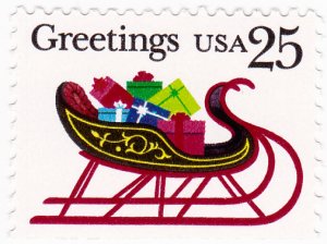 Scott #2428 25 cent Christmas Sleigh w/ Gifts - MNH - 1989