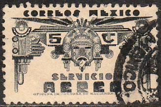 MEXICO C133, 5c 1934 Definitive. Symbol of air. Used. (797)