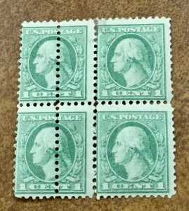 #525 MISPERFED Error  extra VERTICAL ROW  Perfs. 1918 1c OFFSET issue