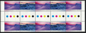 2015 Australian Antarctic Territory Colours of the AAT Gutter Strip (10) $0.70