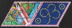 Netherlands - # 848 - December Stamps + Label - used (P26)