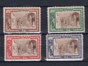 ROMANIA 1906 QUEEN ELIZABETH CHARITY ISSUE B17-B20 TYPICAL GUM MINT HINGED
