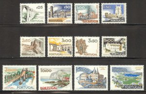 Portugal Scott 1123-1134 MNHOG - Architecture Issue - SCV $23.80 (See Details)