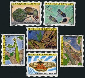 Burkina Faso 554-559,MNH.Michel 818-823. Insects 1981:Dung beetle,Crickets,Moth,