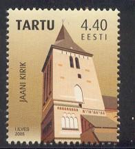 Estonia Sc 517 2005 St John's Cathedral Tartu stamp mint NH