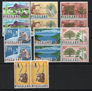 Nyasaland 1964 High value pairs superb MNH condition.