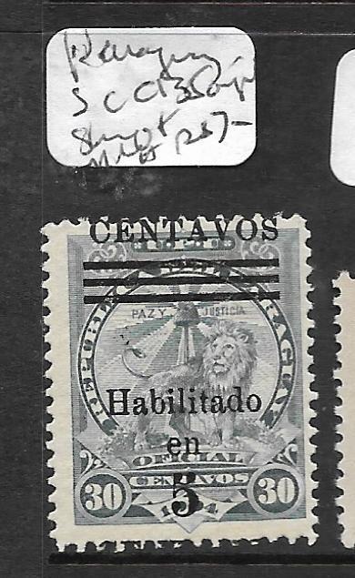 PARAGUAY  (PP1803B) SC 135 SPLIT OVPT MNH