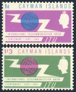 Cayman 172-173, MNH. Michel 173-174. ITU-100, 1965.