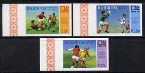 Barbuda 1974 World Cup Football Winners imperf set of 3 (...