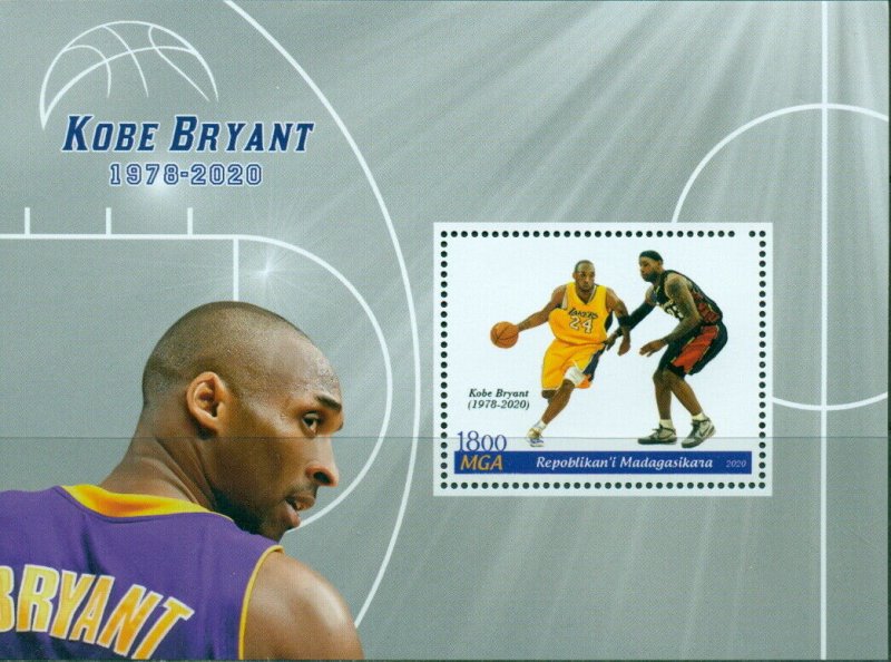 KOBE BRYANT IN MEMORIAM BASKETBALL SPORTS MNH STAMPS SET 6 SHEETS