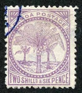 SAMOA SG26 1886 Palm trees 2s6d reddish lilac wmk 4a perf 12.5 fine used