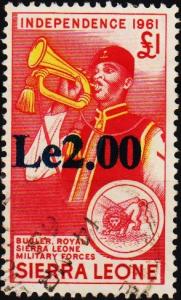 Sierra Leone. 1964 2L on £1 S.G.333 Fine Used