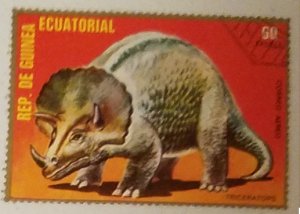 Equatorial Guinea Prehistoric Animals Triceratops