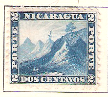 Nicaragua stamps # 3, 4, 5, and 6  Mountain scene 1862 MLH