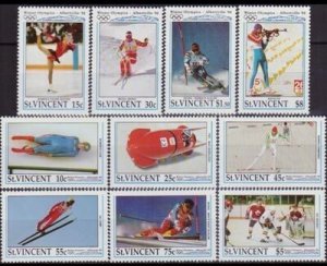 Saint Vincent 1992 MNH Stamps Scott 1588-1597 Sport Olympic Games Skiing Hockey
