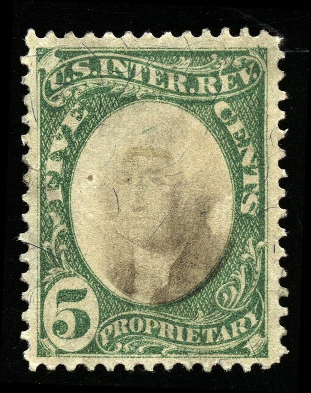 B236 U.S. Revenue Scott RB5a 5-cent proprietary, uncancelled, SCV = $175