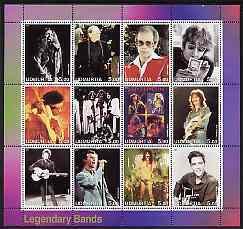 UDMURTIA -2001-Legendary Bands #1-Perf 12v Sheet-Mint Never Hinged-Private Issue