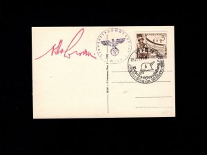 Germany WWII Vienna Signature ? Commandant Wien H/s 1940 Victory in West Expo 1h