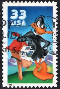 SC#3306a 33¢ Daffy Duck Single (1999) Used