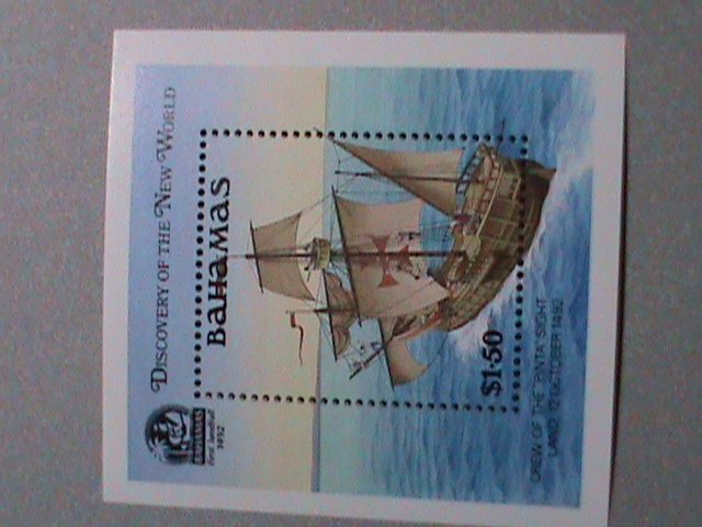 BAHAMAS STAMP: 1989 SC#667 DISCOVERY OF THE NEW WORLD MNH S/S SHEET-  VERY RARE