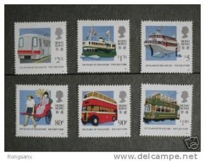 1991 HONG KONG 100 Years of Transport in HK 6V stamp