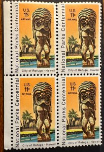 US # C84 City of Refuge block of 4 air mail 11c 1972 Mint NH