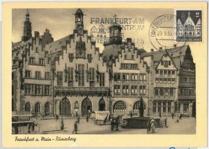 54575-GERMANY-POSTAL HISTORY: MAXIMUM CARD - 1953 ARCHITECTURE 