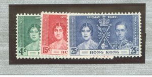 Hong Kong #151-153 var  Single (Complete Set)