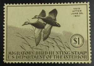 MOMEN: US STAMPS #RW7 DUCK MINT OG NH VF+ LOT #73010*