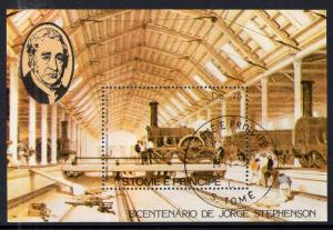 Sao Tome and Principe 689 Trains Souvenir Sheet CTO NH VF