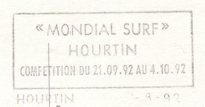 Postcard / Postmark France 1992 World surfing competition