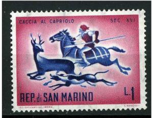 San Marino 1961 - Scott 477 MH - hunting scene 