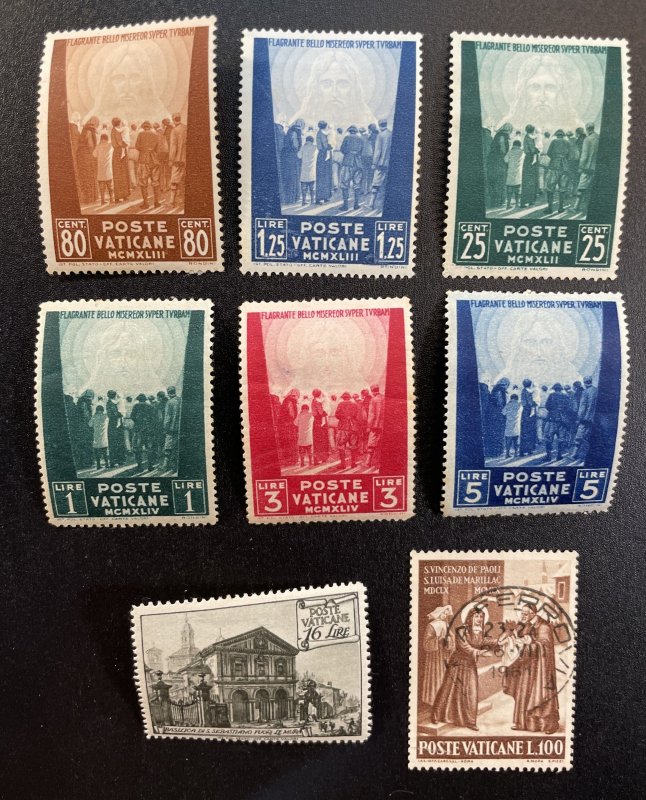 Vatican City LOT #77,85,86,99,100,101,127 MH + #297 Used (See notes)