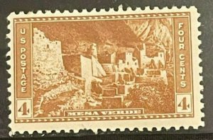 Scott#: 743 - National Parks: Mesa Verde, Cliff Palce 4c 1934 MNHOG - Lot 12