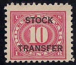 #RD27 10 cents Stock Transfer Stamp used VF