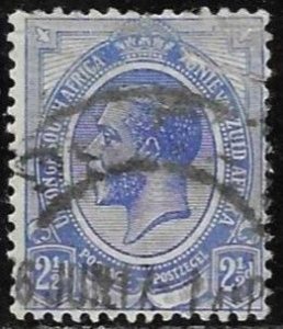 Union Of South Africa 1913 - 1924 Used Stamp Scott #6 King George V 2 1/2d