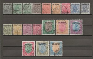 BURMA 1937 SG 1/18 USED Cat £900