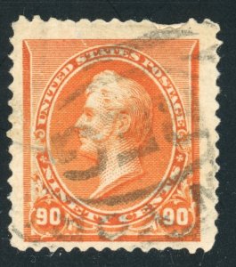 US Stamp #229 Perry 90c - Used - CV $140.00