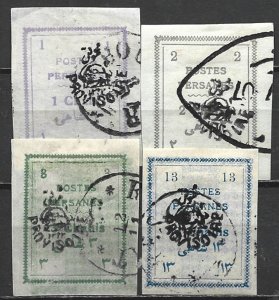 COLLECTION LOT 21539 IRAN 4 STAMPS 1906 CV+$22