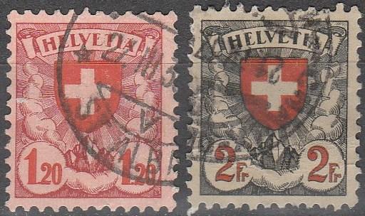 Switzerland #201a, 203a  F-VF Used CV $13.75 (C4806)