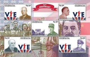 Grenada 2020 - World War ll - VE Day - Sheet of 5 Stamps - Scott #4367 - MNH