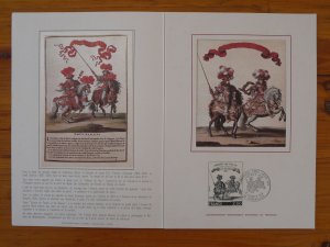 art engraving king Louis XIV horse FDC folder France 1978