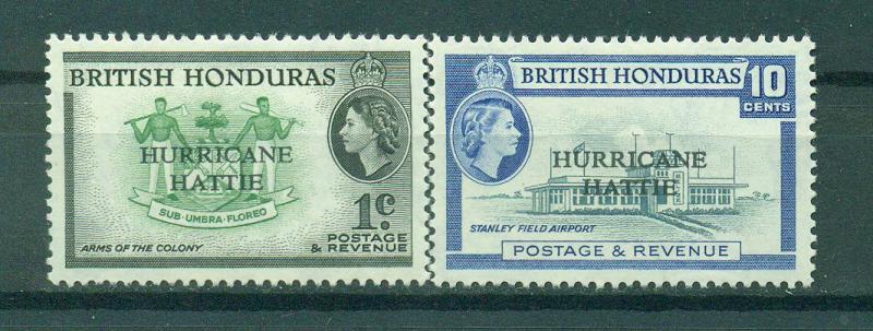 British Honduras sc# 163-166 mlh cat value 3.20