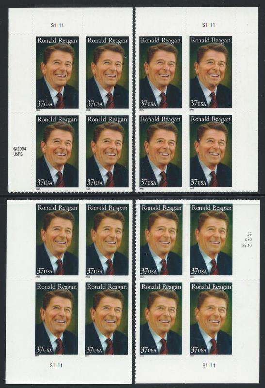 UNITED STATES SC# 3897 F-VF MNH 2005 MATCH SET PL#S1111 B/4