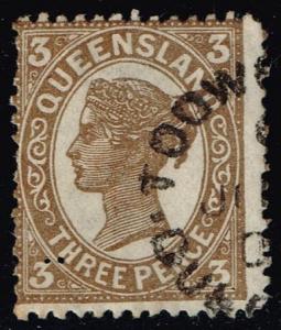 Australia-Queensland #117 Queen Victoria; Used (3.25)