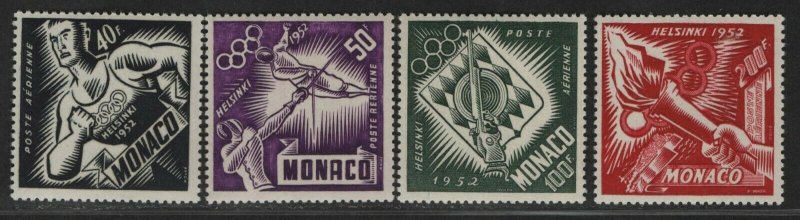 $Monaco Sc#C36-C39 M/LH/VF, complete set, Cv. $66